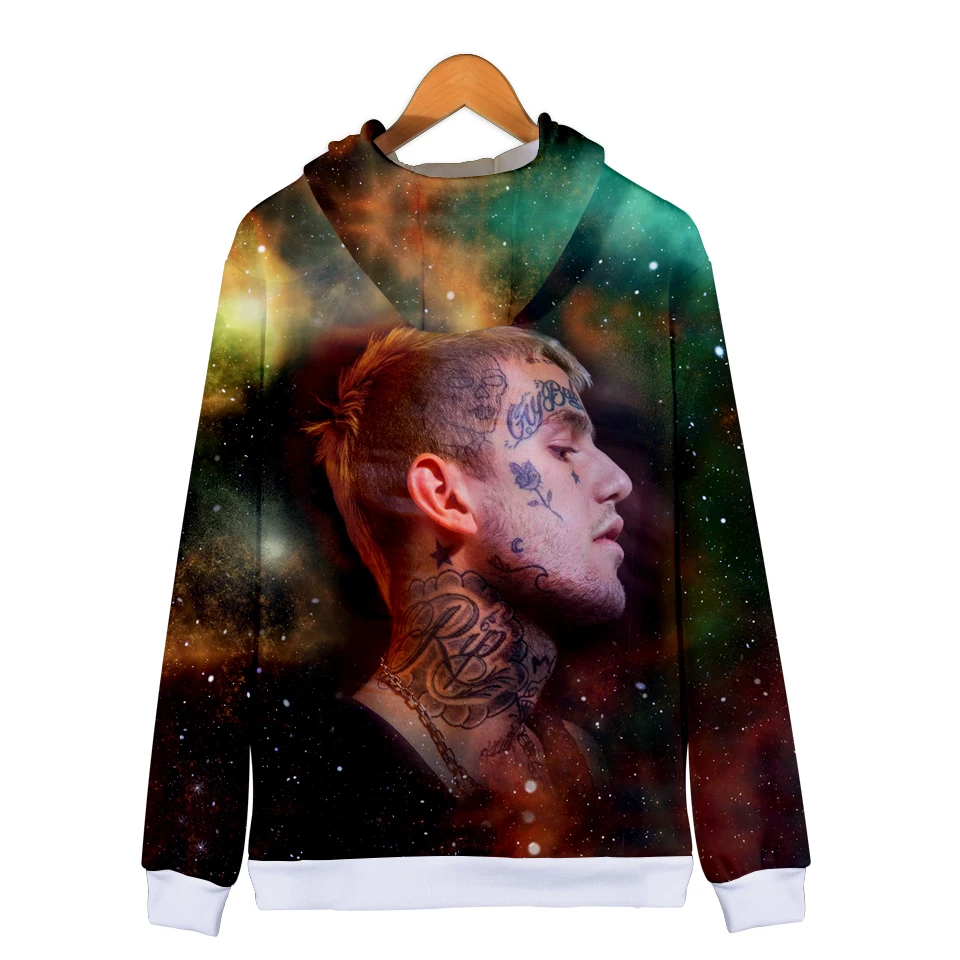 2018 г. забавные толстовки lil peep в стиле Харадзюку с объемным принтом на молнии