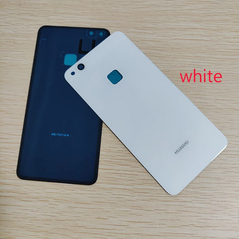 3D стеклянный задний Чехол для HUAWEI P10 lite чехол Nova Lite чехол для задней двери Сменный Чехол для батареи и клейкая наклейка - Цвет: White