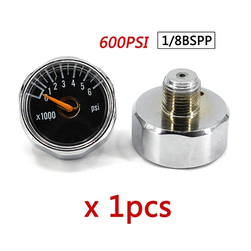BSPP 6000psi x 1pcs PCP Пейнтбол Airforce насосный клапан с фокусным расстоянием 25 мм M8x1 M10x1 1/8NPT 1/8BSPP 1 дюйм Мини Давление датчик Подводное манометр 20mpa 30mpa 40mpa - Цвет: BSPP 6000psi x 1pcs