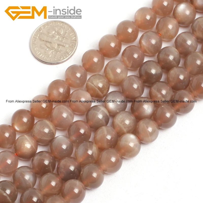 Жемчужные бусины 6 12 мм из натурального камня Оранжевые Бусины лунного для