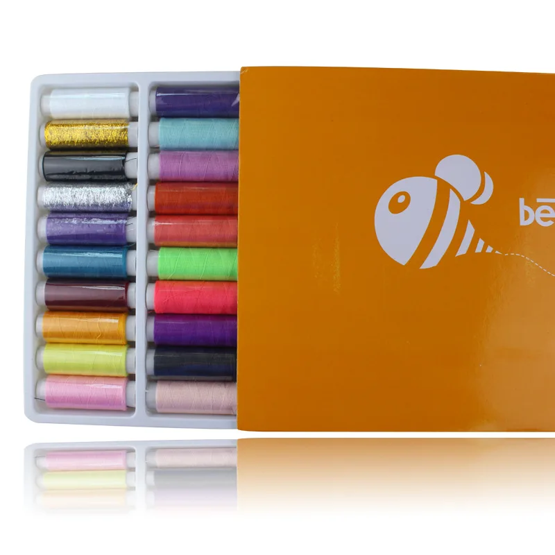 50 Цвета 150 ярдов/рулон полиэстровые швейные нити коробка комплект набор сделай