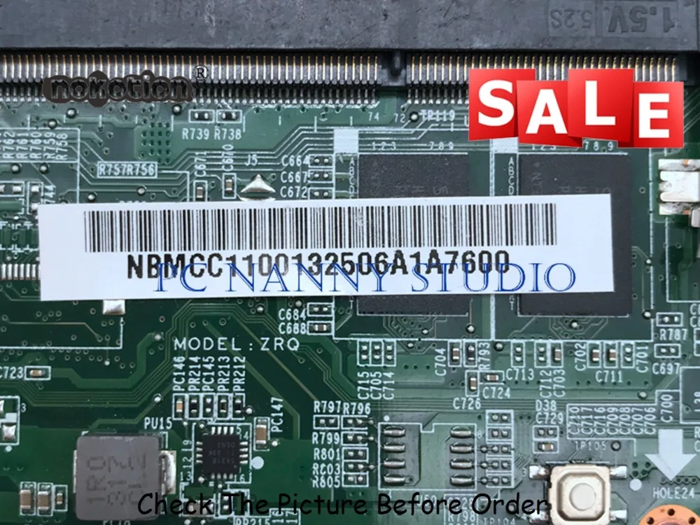 PCNANNY NBMCC11001 для ACER V5-573G V3-573 материнская плата для ноутбука DAZRQMB18F0 I5-4200U GT750M испытания