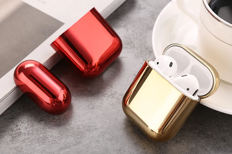 PC чехол для наушников для Airpods 2 Air pods прозрачные цветные Жесткие ПК-Чехлы для AirPods чехол защитный чехол беспроводной чехол для наушников