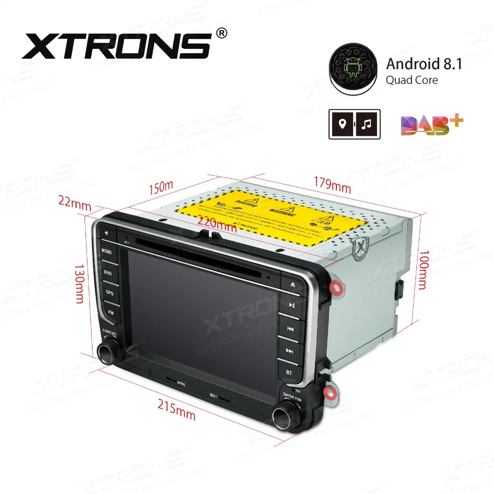XTRONS " Android 8,1 автомобильный DVD плеер gps для VW VOLKSWAGEN AMAROK Beetle Bora Caddy 2011 2012 2013 для сиденья для SKODA OCTAVIA III
