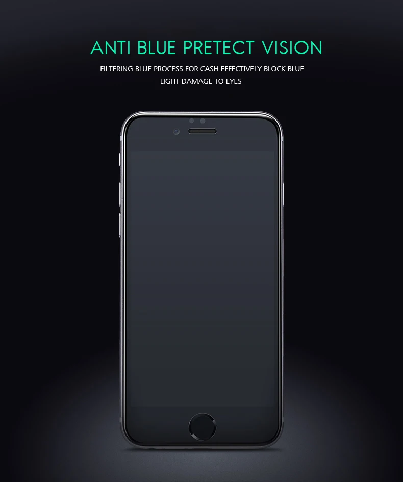 Закаленное стекло для iPhone 6, 6s, 7, 8 Plus, x, xr, xs Max, YIYONG, мягкий край, прозрачный, анти-синий светильник, Защита экрана для iPhone6