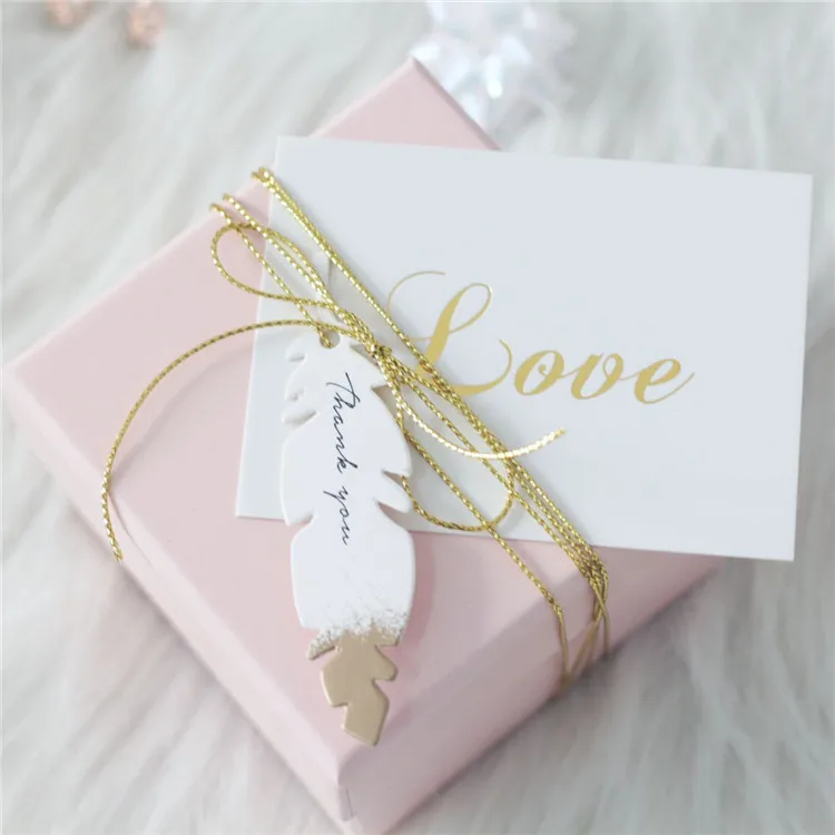 30 шт спасибо карты пустой золотой фольги Счастливого Рождества 2 4x3 дюймов картонная бумага канцелярские