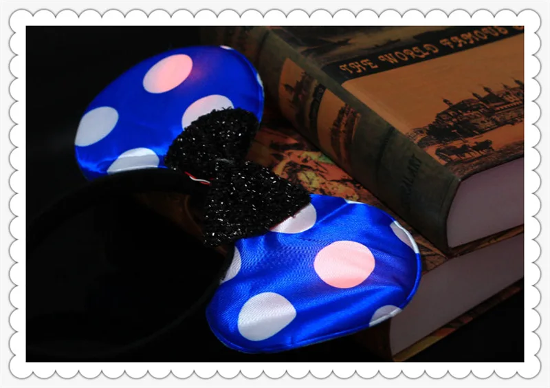 С легким Микки уши Минни-Маус головная повязка милый головной убор мышь ушные