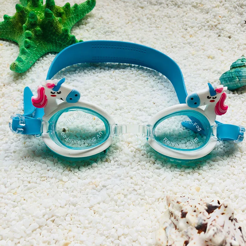 2018 новые детские плавательные очки с мультяшным единорогом анти туман