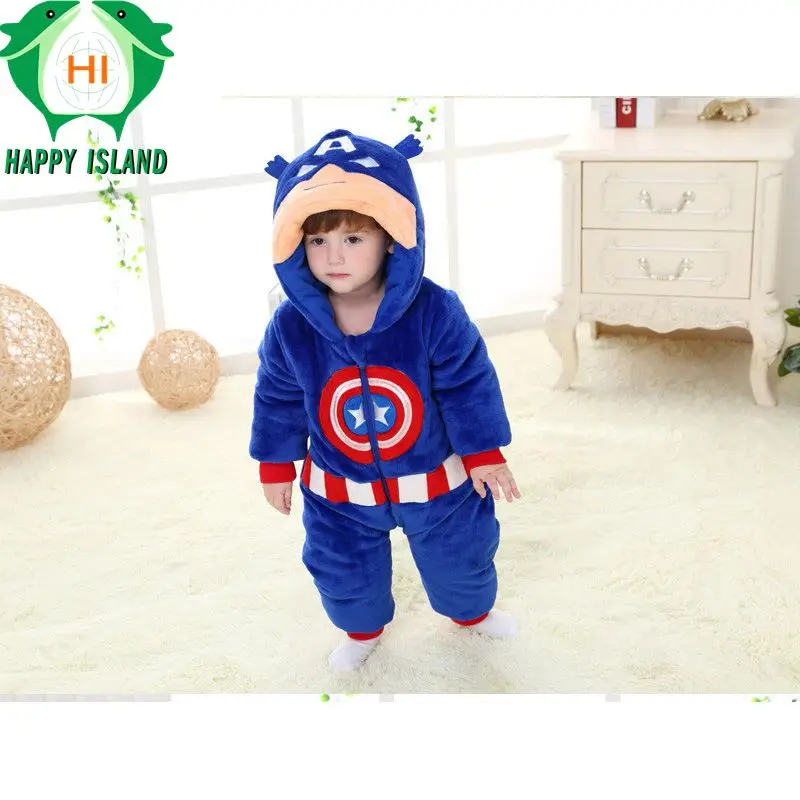 Брендовая фланелевая одежда для малышей Сезон весна-зима Костюм капитана