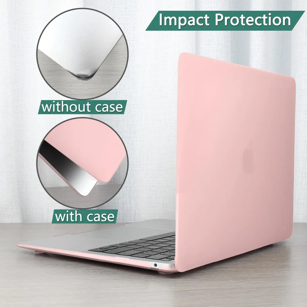 Премиум матовый чехол для MacBook Air 11 12 дюймов, рукав для ноутбука Macbook Pro 13 15 Touch Bar Touch ID+ чехол для клавиатуры