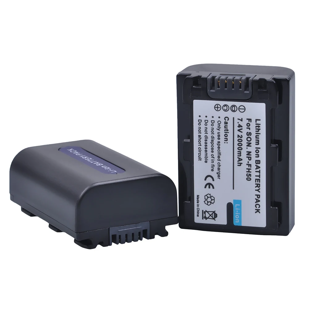 Аккумулятор PowerTrust для камеры Sony A230 A330 A290 A390 NP FH50 HX100 HX200 DSC HX1 TG3 TG5 TG7 2000 мАч 2 шт.|camera