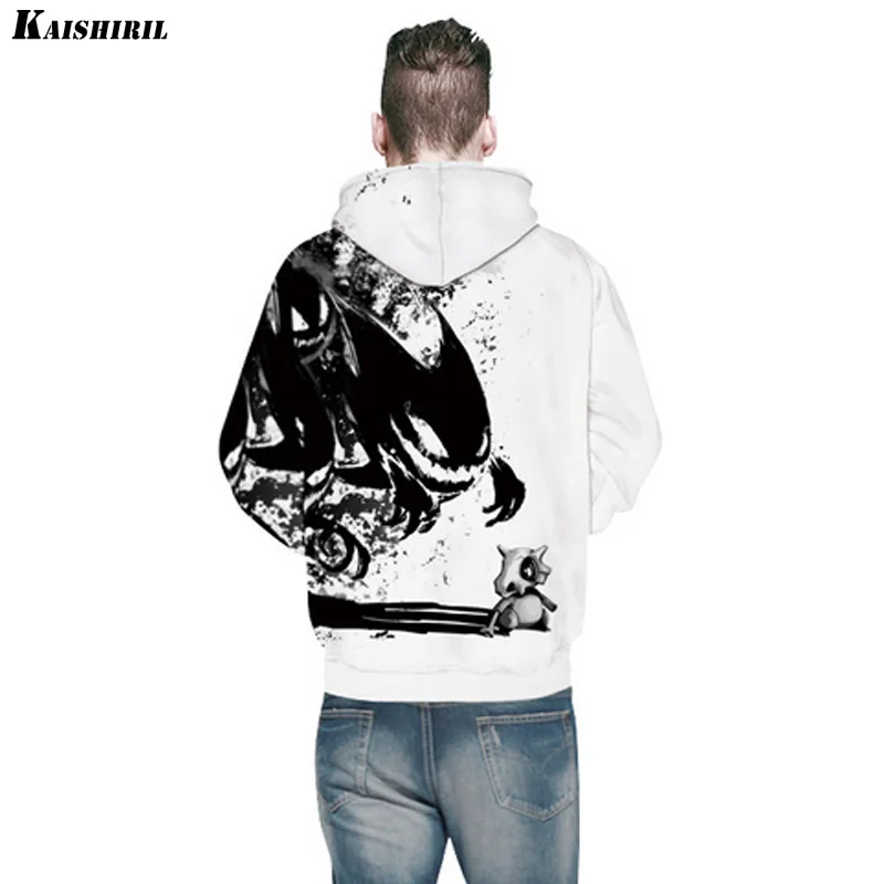 3D толстовки для мужчин Забавный Свитшот мужская белая Толстовка Хэллоуин