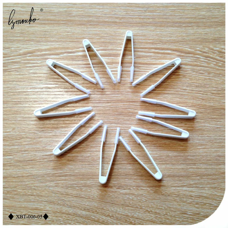 Lymouko 10pcs/Lot White Contact Lenses Special Silica Gel Tweezers Eye Care Lens Accessories for Useful Plastic Clamps Tools
