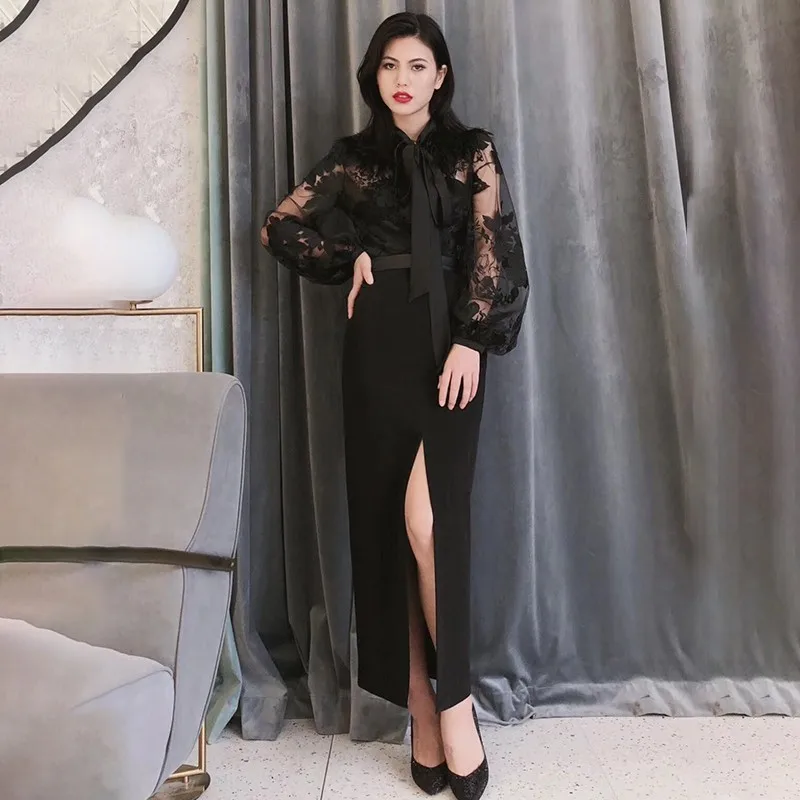 Блузка CHICEVER женская летняя повседневная с аппликацией и перьями на шнурках