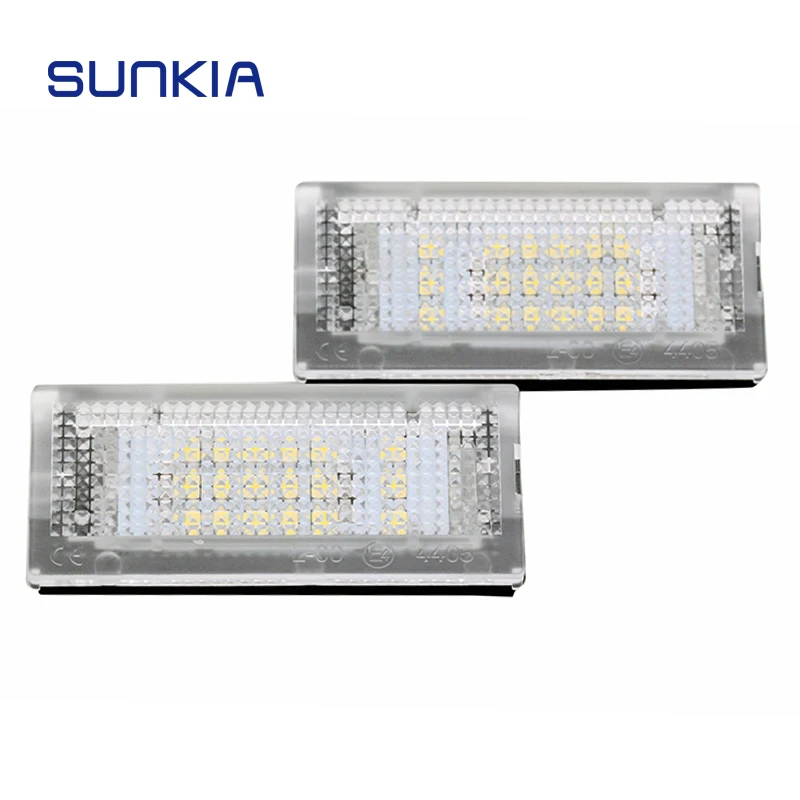 

SUNKIA 2Pcs/Set Car LED Number License Plate Lights Lamp Bulb for 3 Series E46 4D (98-05) E46 5D (98-05) Touring Hot Selling