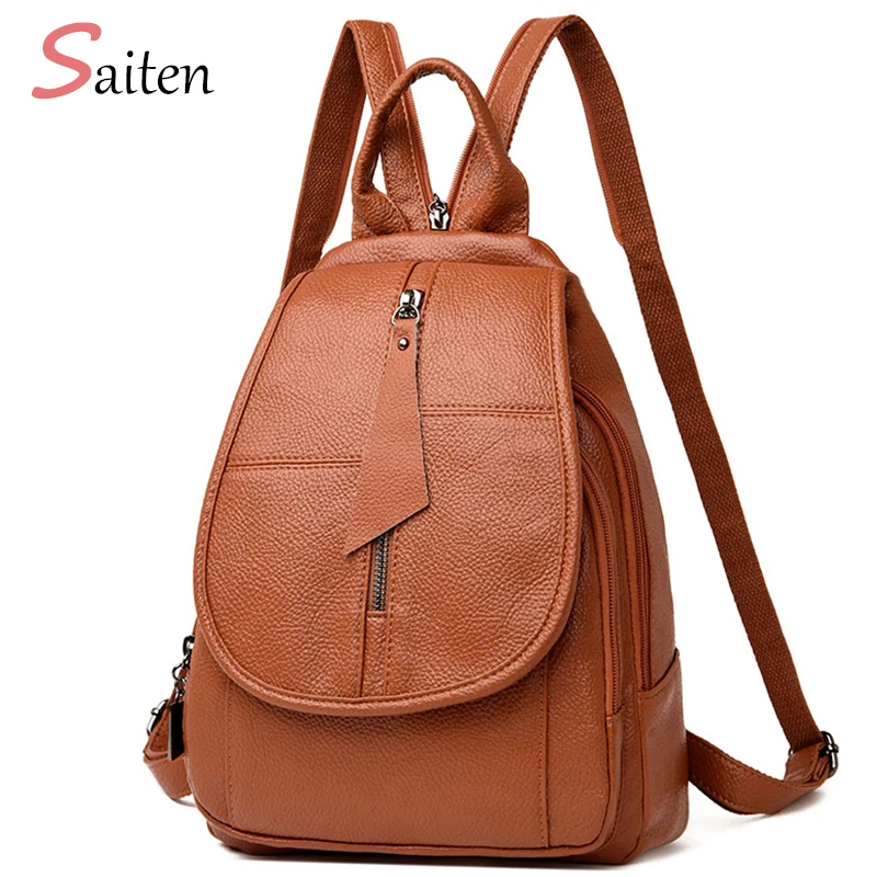 2018 Модный женский рюкзак высокого качества из искусственной кожи на молнии сумка