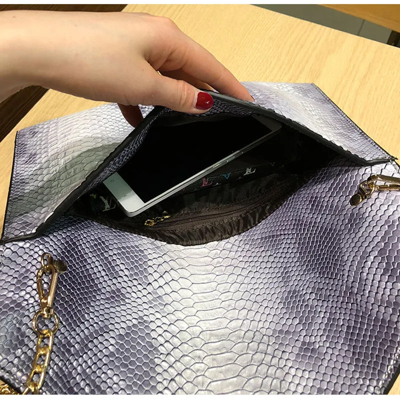 Женские сумки TOPHIGH дизайнерский клатч из искусственной кожи под змеиную кожу