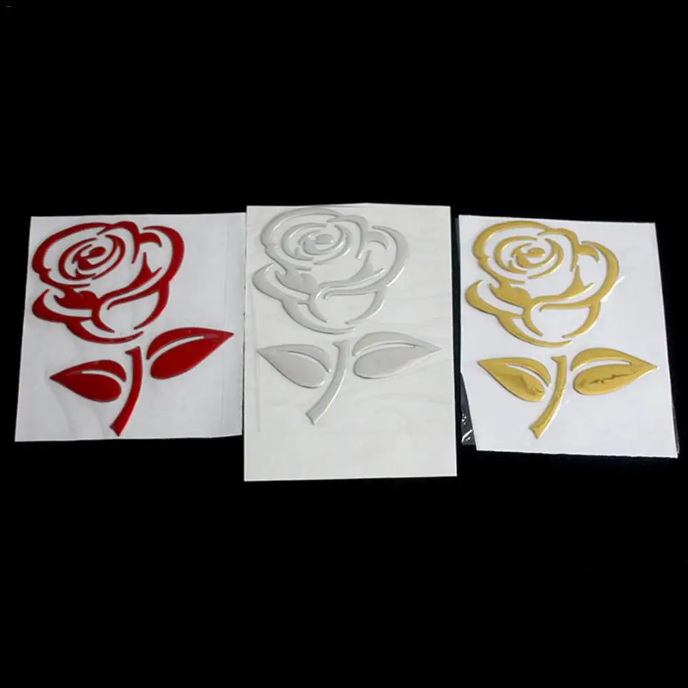 Автомобильный зеркальный стикер заднего вида ПВХ Роза поплавок 3D наклейка