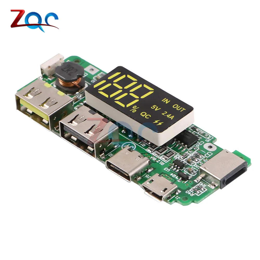 Быстрая вспышка QC со светодиодный Ной подсветкой двойной USB Micro Тип C внешний