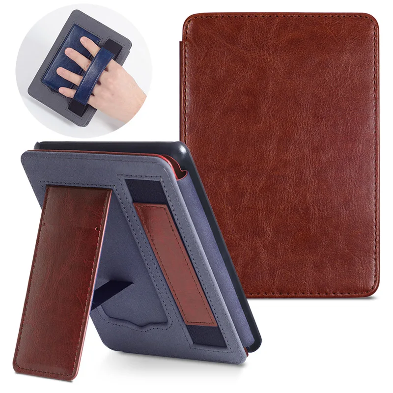 Bsiness brown Чехол-крышка BOZHUORUI для 6 дюймов Amazon New Kindle Paperwhite 4(10th Generation, Release) читалка Портативная подставка смарт-чехол - Цвет: Bsiness brown