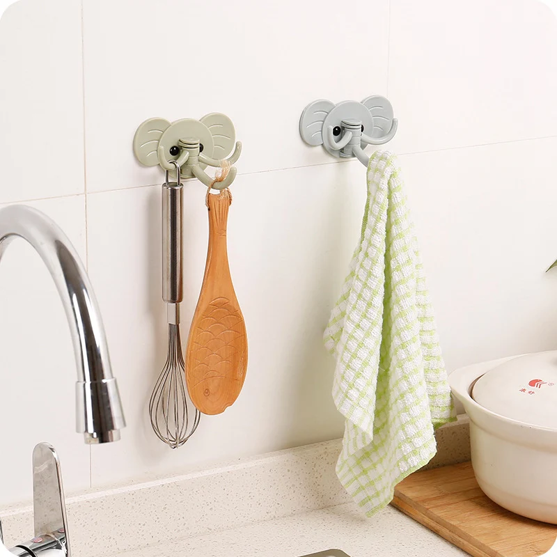 Слон вешалка крючок настенный держатель для полотенец Держатель ванной и кухни