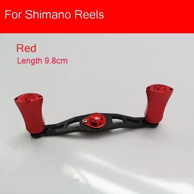 Red for Shimano DIY рыболовное оборудование снасти Модифицированная катушка для приманки карбоновая рокер рукоятка металлическая ручка для держания таблеток для Shimano/Abu/Daiwa Pesca - Цвет: Red for Shimano
