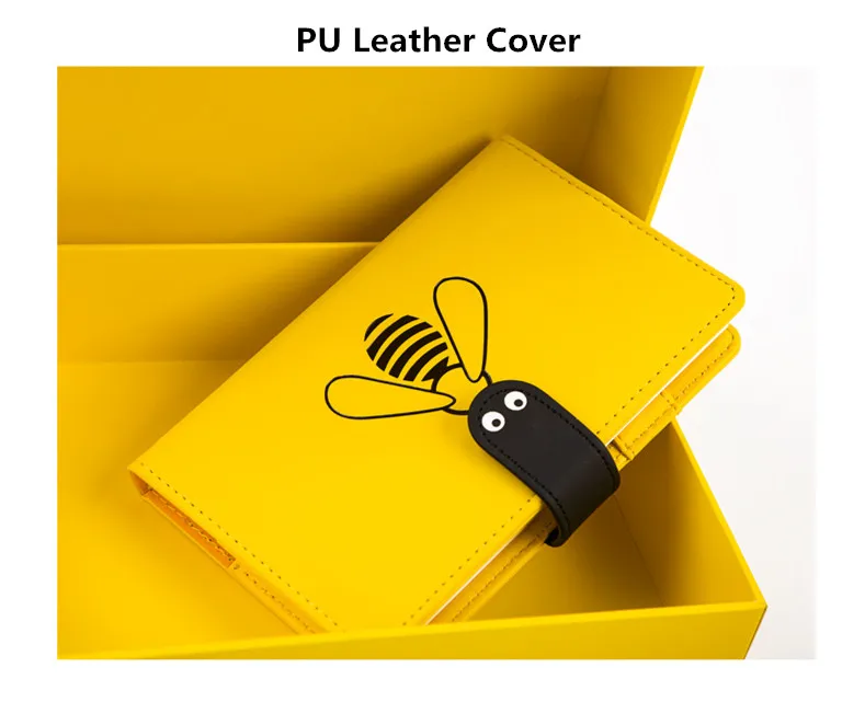 A5 A6 Kawaii Bee креативный блокнот Граффити Блокнот из искусственной кожи пустая сетка записная книжка-дневник записная книжка в подарок посылка