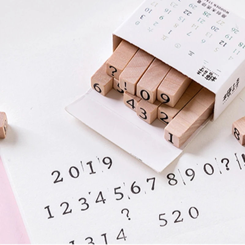 12 шт./коркор. цифровой животный базовый Графический штамп DIY деревянные и