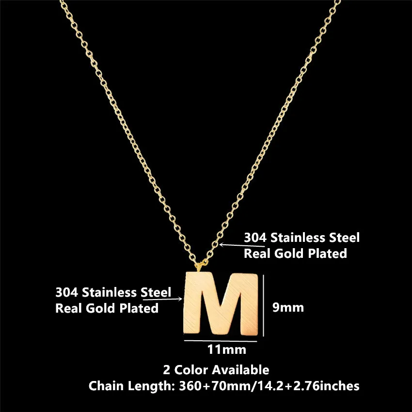 ICFTZWE женское ожерелье из нержавеющей стали золотистого/серебристого цвета|alphabet