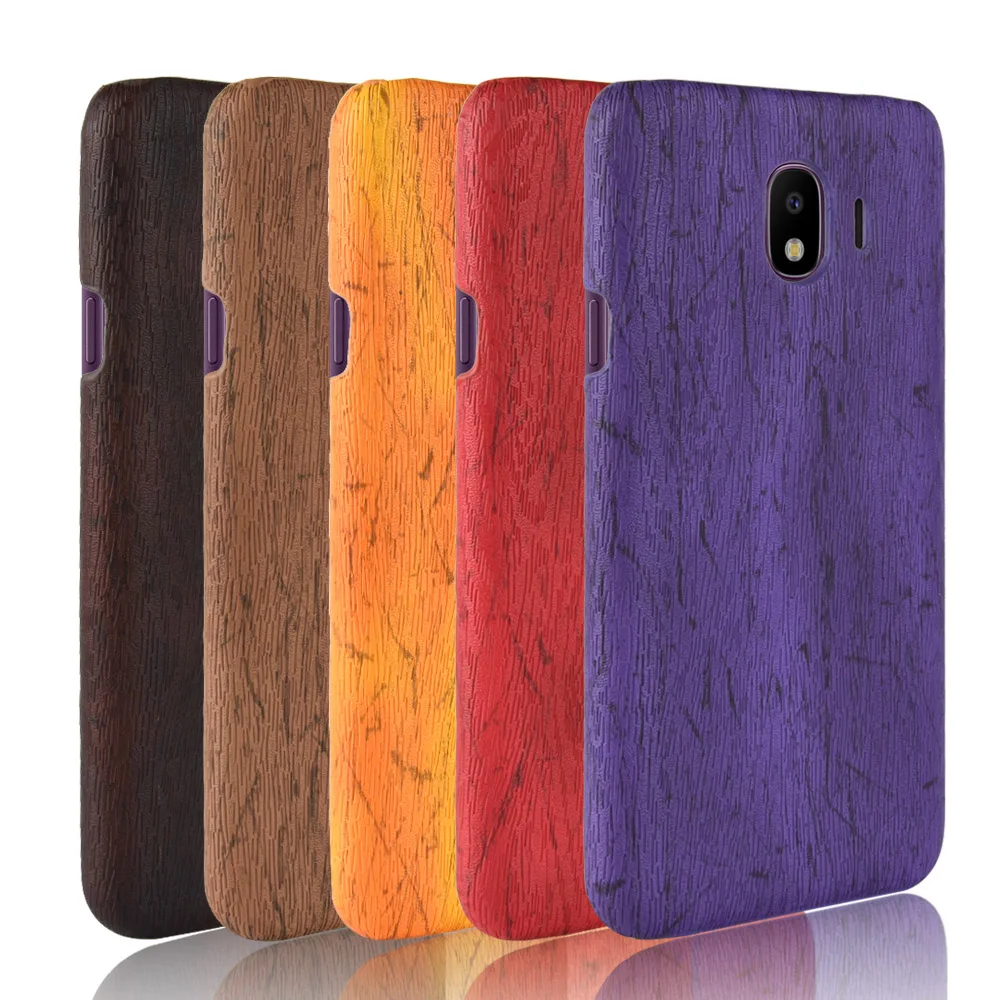 Luxury Leather Case For Samsung Galaxy J4 A5 A6 A8 2018 Cover Woodern Pattern Hard Back J3 J5 J7 2017 J2 Prime 2016 |