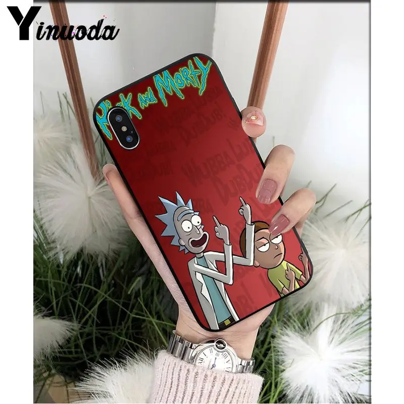 Yinuoda мультяшный маринованный Рик и Морти мягкий чехол для телефона из ТПУ чехол для Apple iPhone 8 7 6 6S Plus X XS MAX 5 5S SE XR