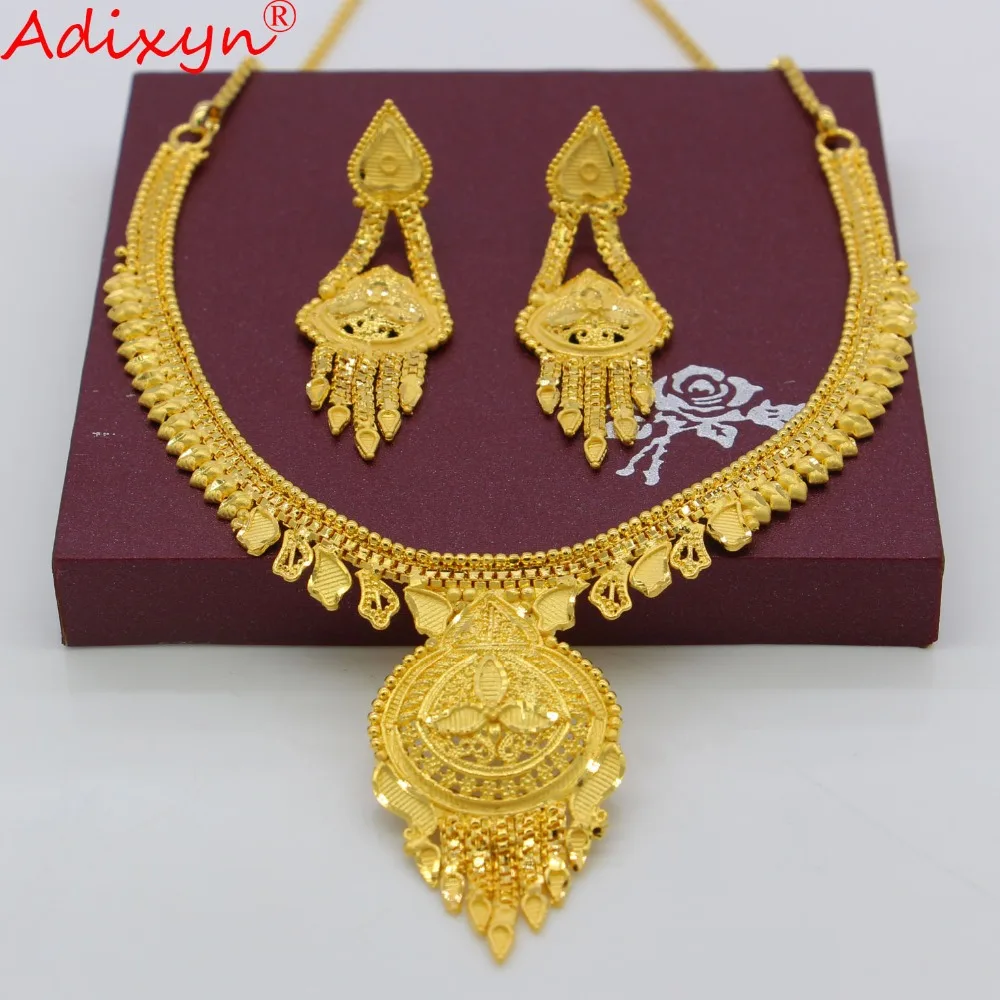 Adixyn свет Цепочки и ожерелья серьги комплект ювелирных изделий для Для