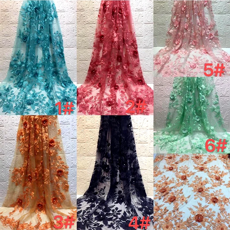 African Lace Fabric 2019 High Quality 3D French Net Fabrics Nigerian For Wedding 0304 | Дом и сад