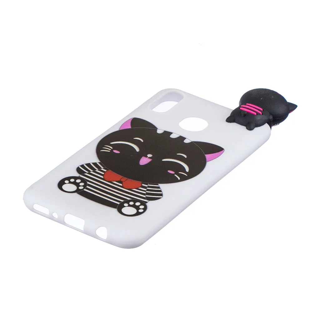3D Cute Cartoon Soft Silicone Case for Samsung Galaxy M10 Unicorn Shockpoof Protective Phone Cover M20 Fundas |