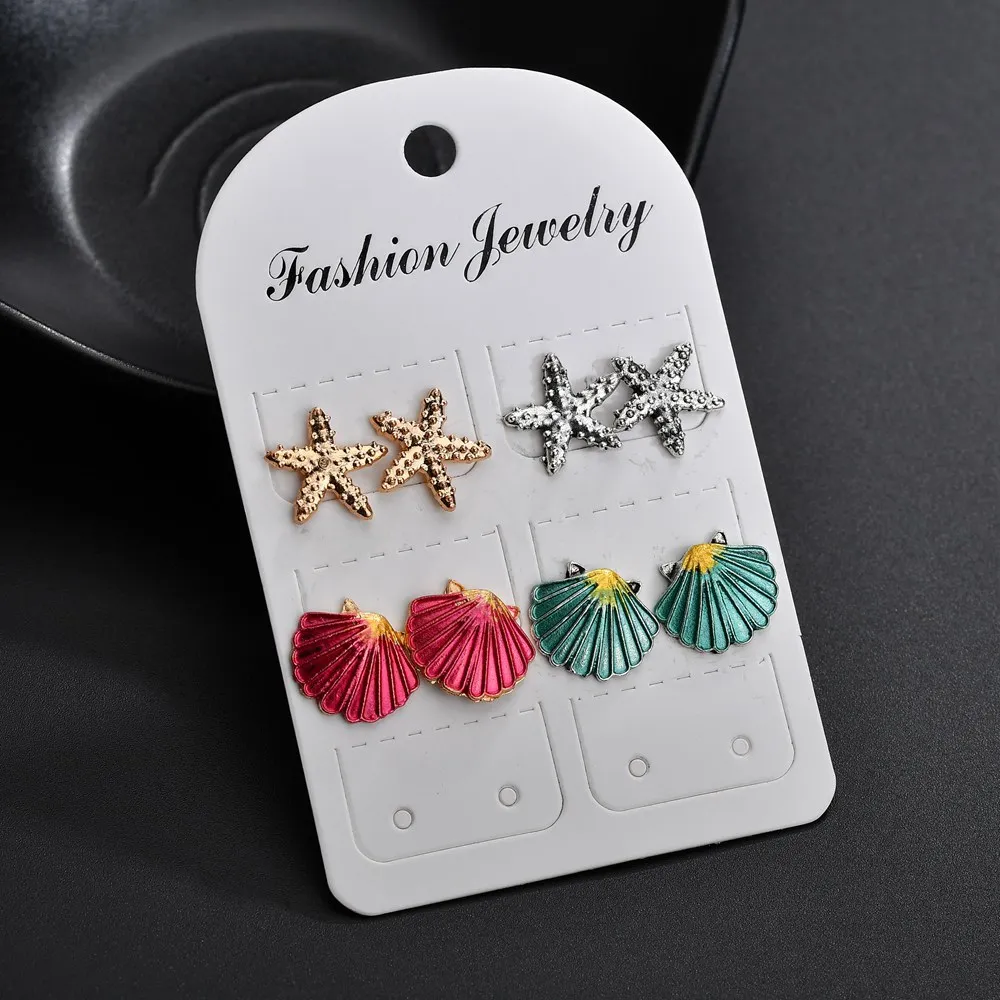 4 пар/компл. супер ценный изысканный дизайн морской пляж стиль романтичный цвет