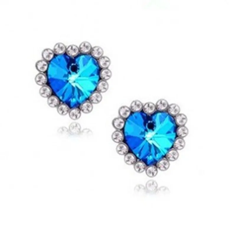 Женские Модные темпераментные элегантные персиковые серьги в форме сердца