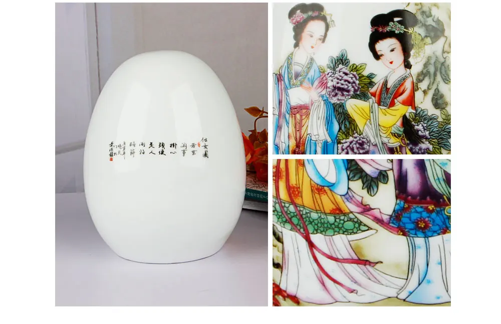Антикварная дзиндечженьская керамическая ваза Lucky Egg Китайская древняя красавица удачное яйцо Современное украшение для дома предметы интерьера