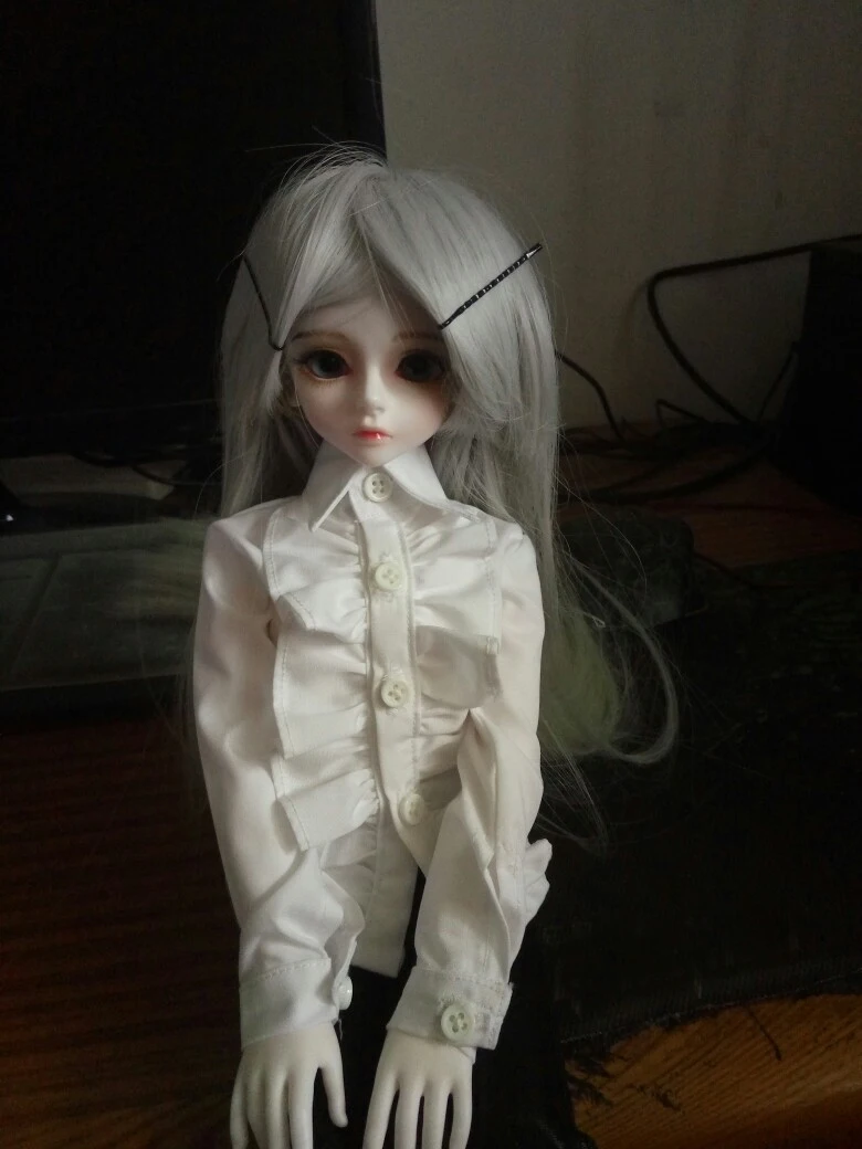 D01-P040 детская игрушка ручной работы 1/3 1/4 кукла аксессуары BJD/SD кукла одежда белая кружевная аристократичная рубашка 1 шт