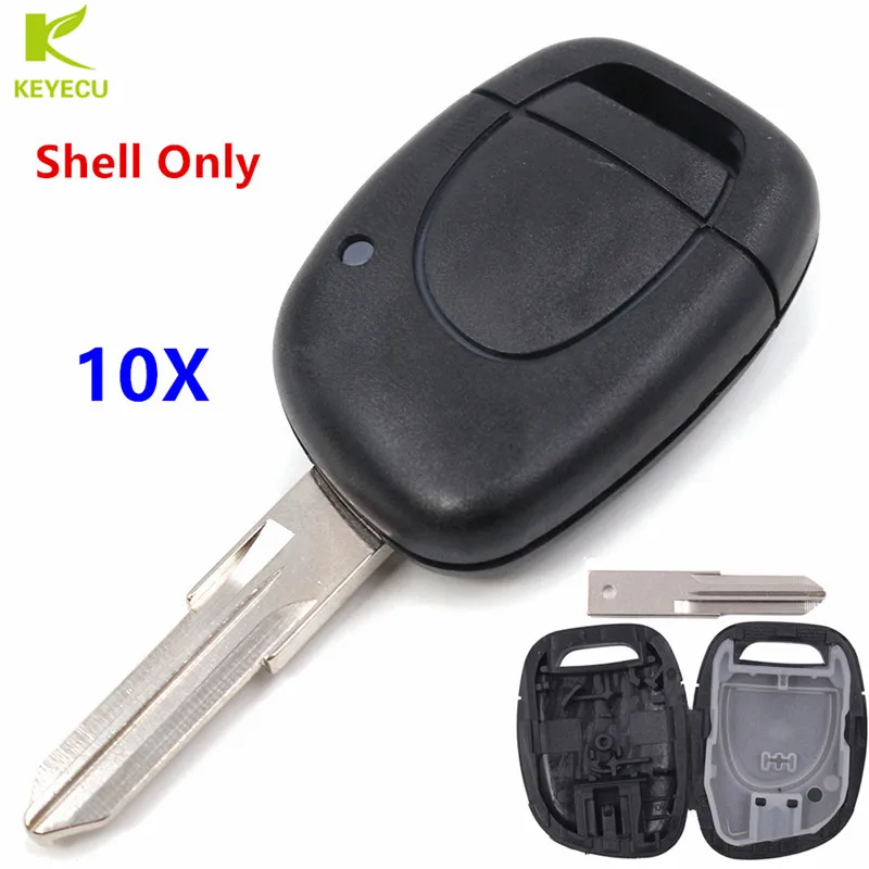 KEYECU сменный корпус дистанционного ключа Fob 1 кнопка для RENAULT Twingo Clio Kangoo Master с