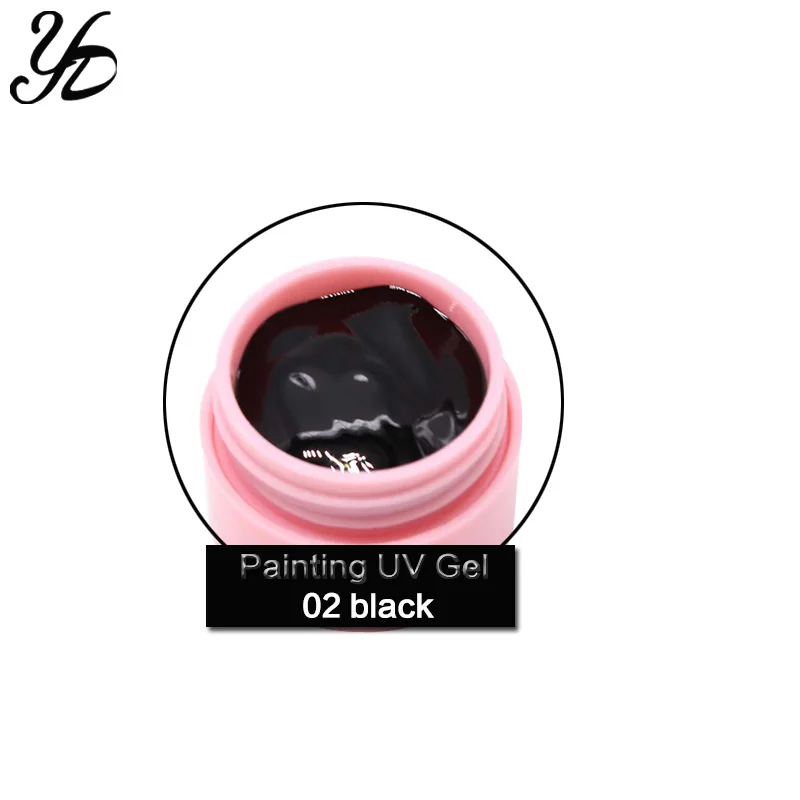 Black Yiday 1 шт. Отмачивание для нанесения УФ-геля полировка отверждения ультрафиолетовая/Светодиодная лампа для краски линия рисования Emboss свитер гель микро-резьба дизайн ногтей - Цвет: Black