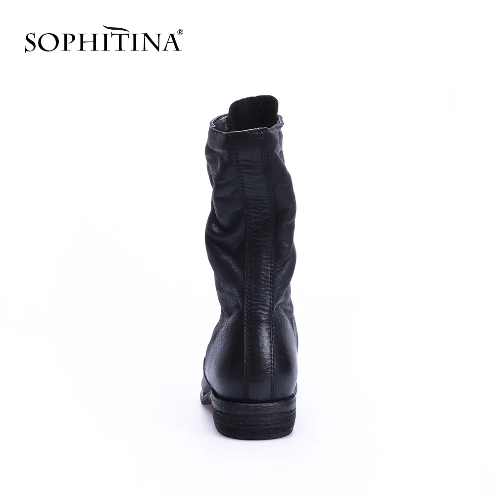 SOPHITINA/ботинки из натуральной кожи Сезон осень Модные повседневные женские