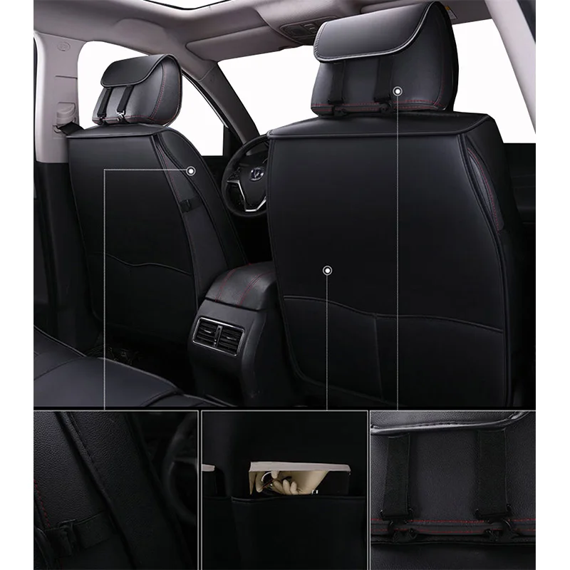 (Передние и задние) из искусственной кожи чехлы на автомобильные сиденья для kia ceed