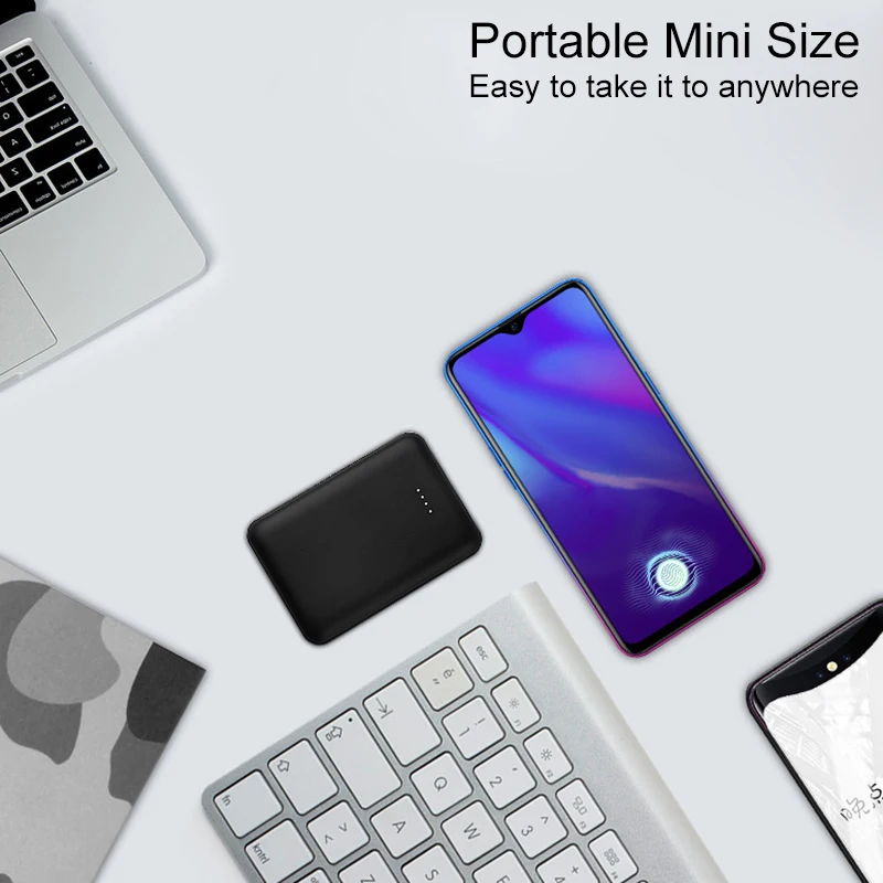 8000 мАч портативный мини-размер внешний аккумулятор банк питания USB с двумя выходами зарядное устройство для мобильного телефона
