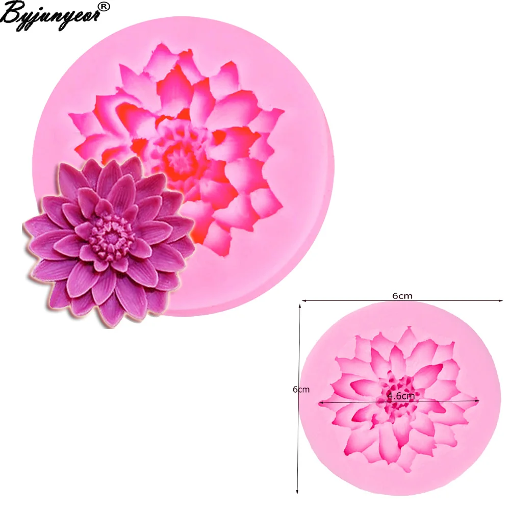 Byjunyeor M091 Лотос шоколад из силиконовой формы конфеты Желе 3D мультфильм Огри/торт инструменты плесень сахар ремесло украшения торта