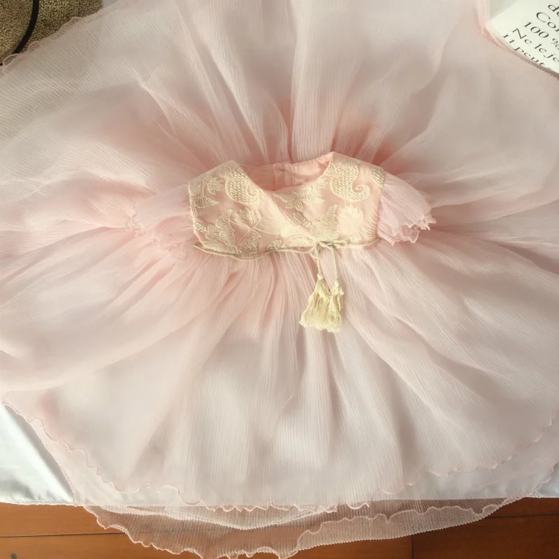 Платье-пачка для маленьких девочек испанская кукла качественное розовое