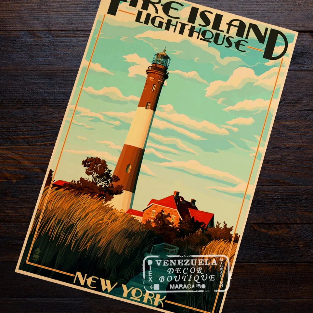 Американский ключ West Lighthouse Florida Las Vegas классический винтажный постер Холст