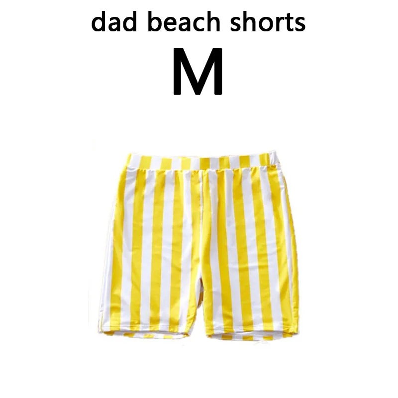 dad size M Купальник для мамы и дочки, мама и я, семейные купальники, желтый полосатый купальник, мужские пляжные шорты для мальчиков, Семейные комплекты, один предмет - Цвет: dad size M