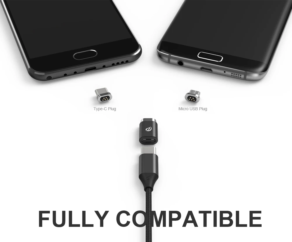WSKEN usb type-C кабель Магнитный адаптер для Micro USB штекер или type-C разъем Магнитный зарядный адаптер для телефонов Android