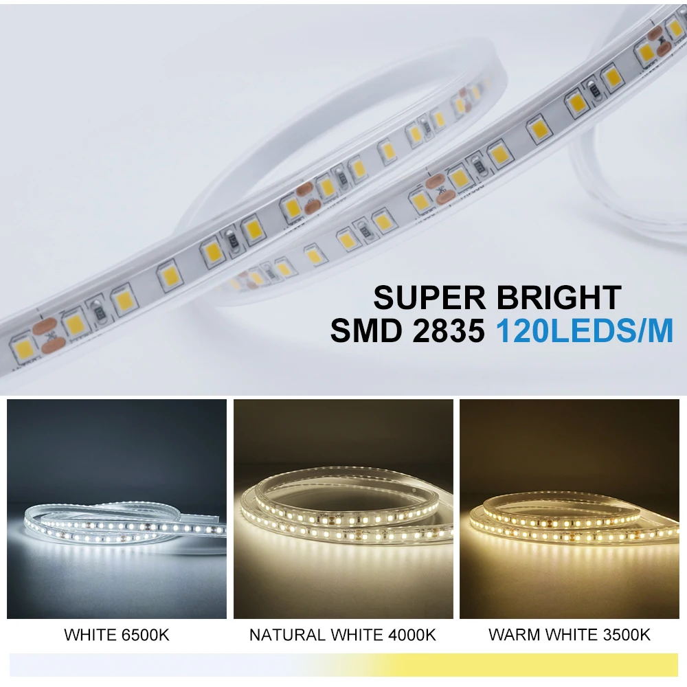 Новый 24В Светодиодные ленты SMD 2835 120 светодиодов/m Открытый Водонепроницаемый