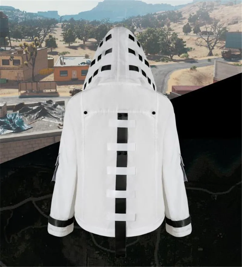BOOCRE косплей игры PUBG костюмы куртки толстовки унисекс Одежда для взрослых Черный Белый